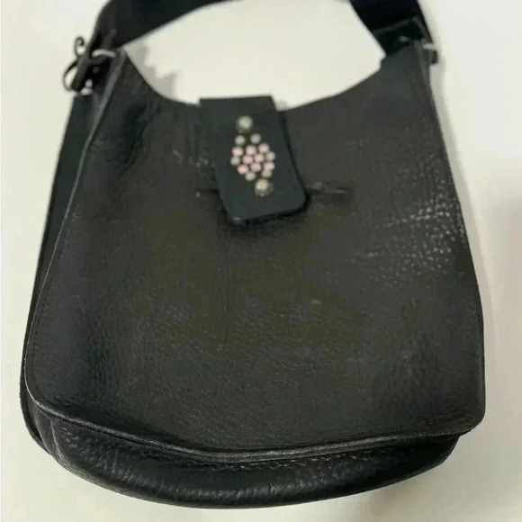 McFadin Black Leather Shoulder Purse - Picture 9 of 13